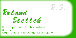 roland stellek business card